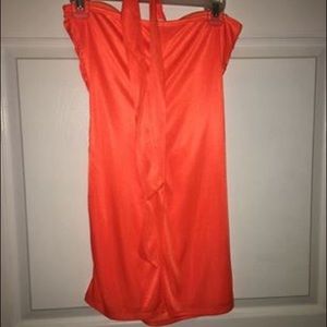 Short Neon Orange Dress!